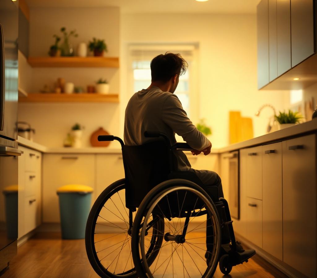 Person in wheelchair facing daily obstacles